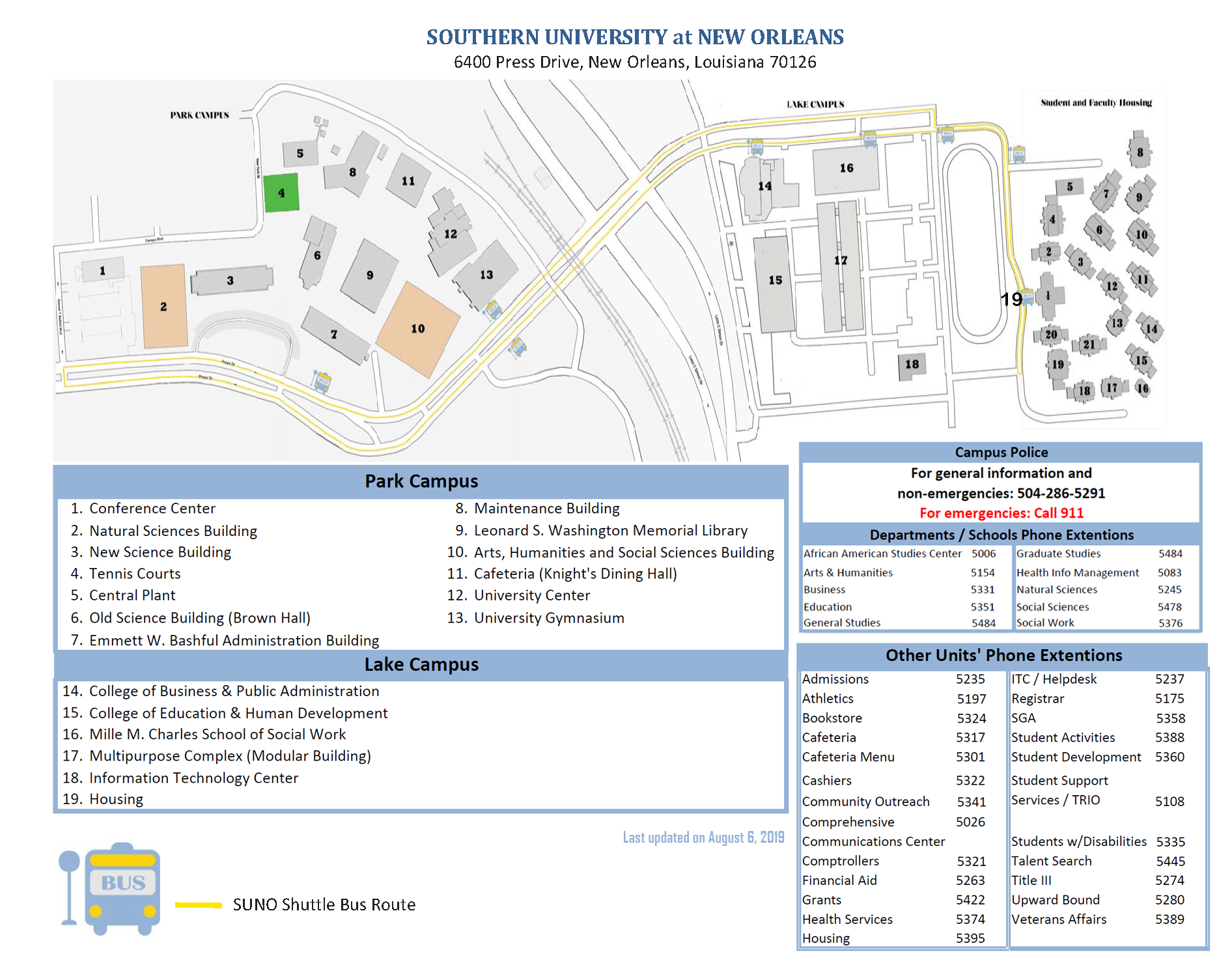 Campus Map of SUNO